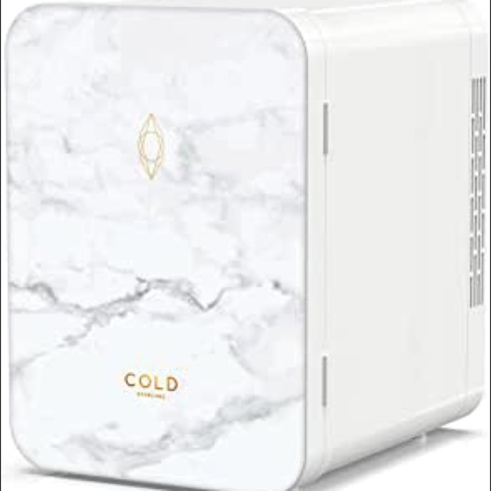 NIB COLD Skincare Refrigerator Marble Print